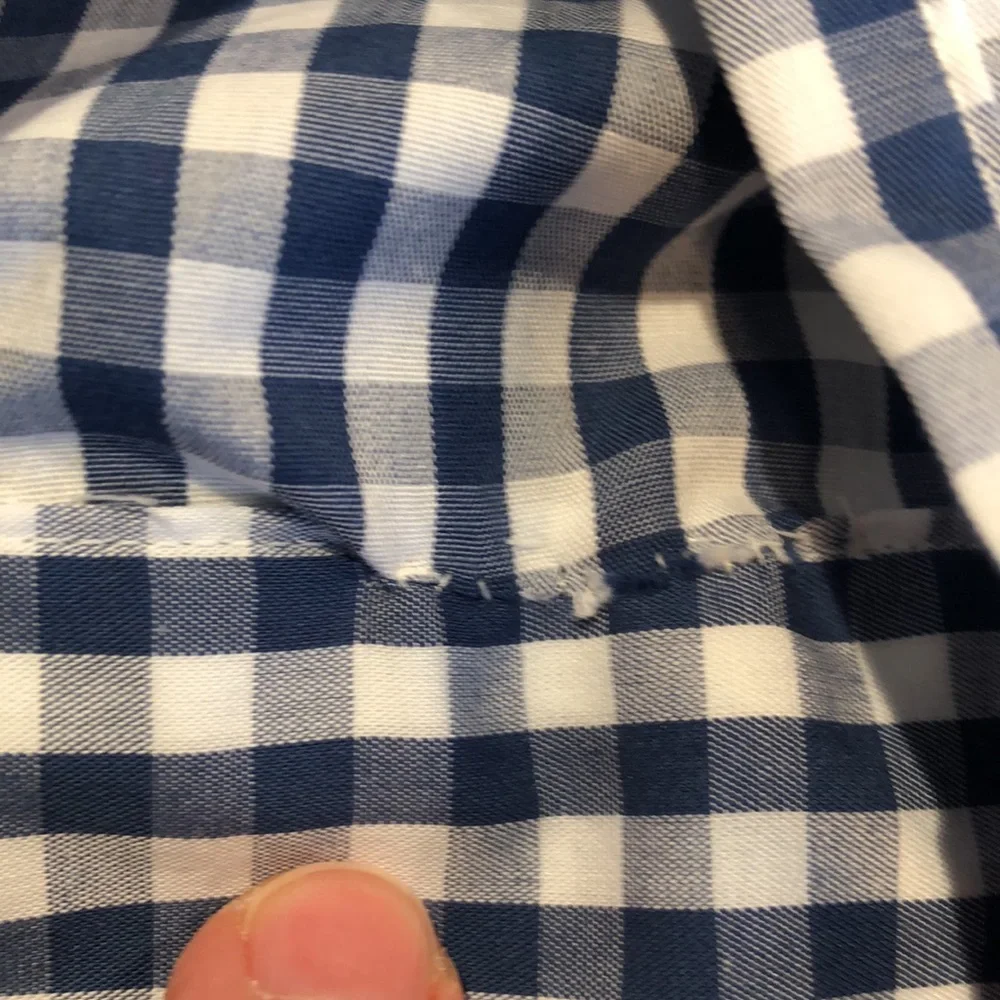 GAP Kids Blue and white checkered gingham shirt size medium